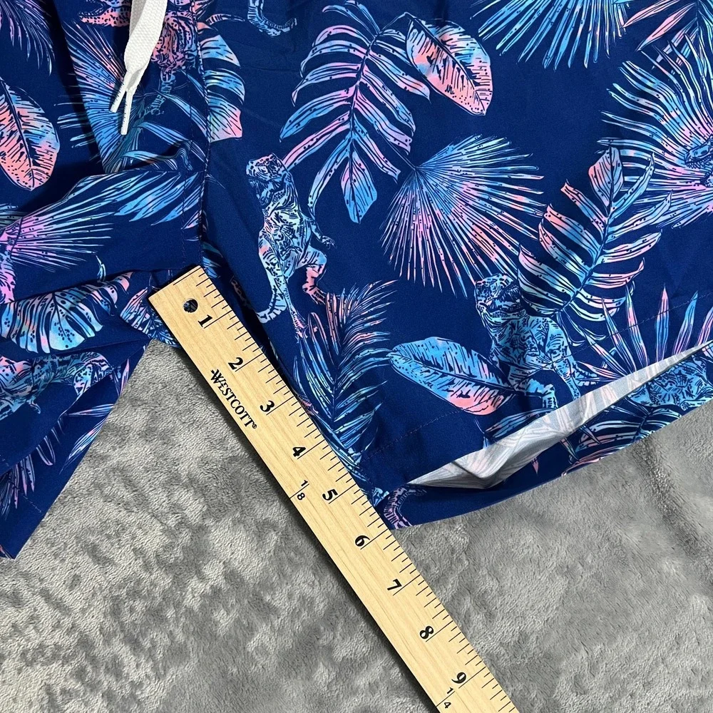 Chubbies Swim Trunks Mens 2XL New Prehistoric Blues 5.5'' Dinosaur T Rex Floral